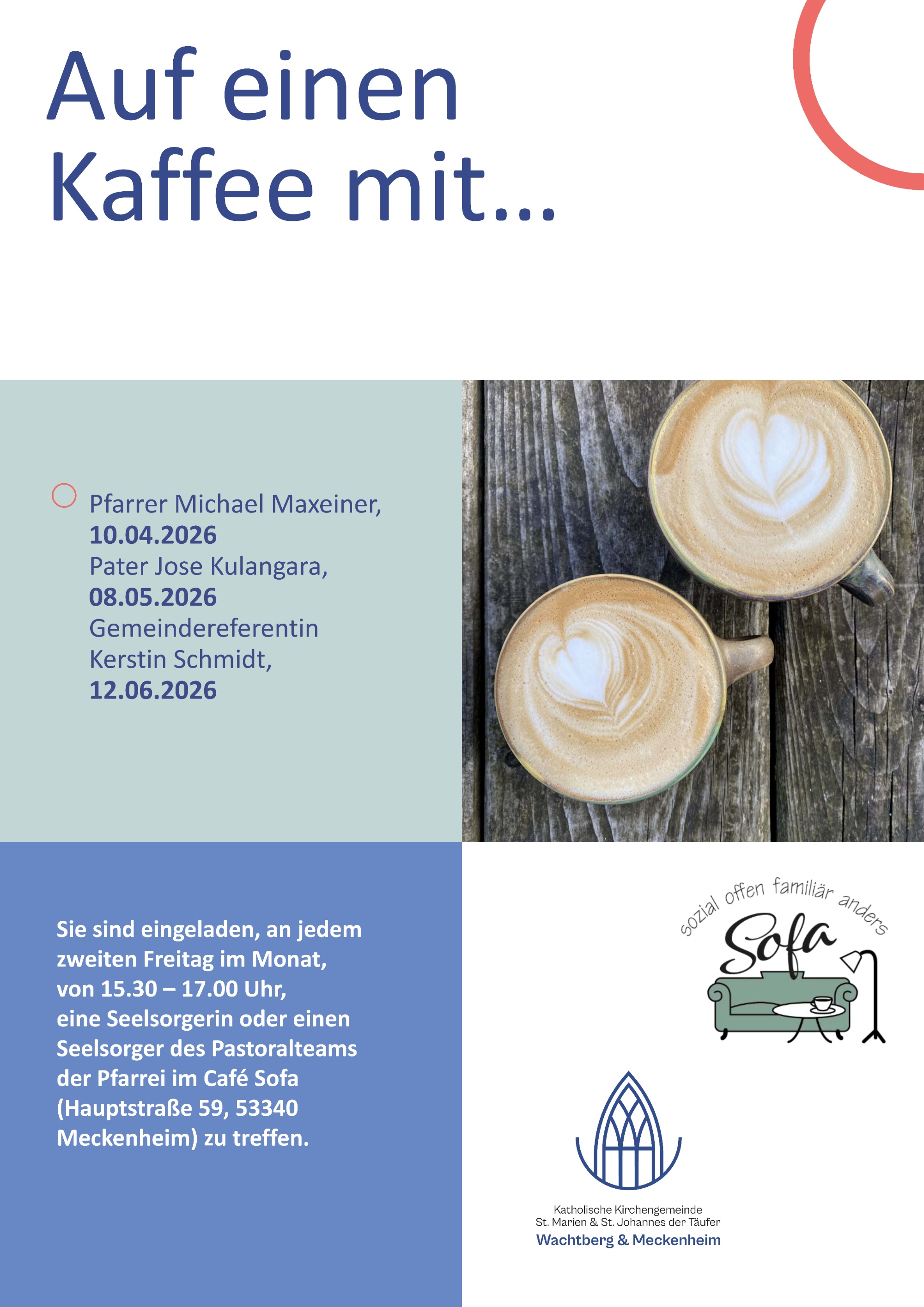 Plakat auf einen Kaffee mit