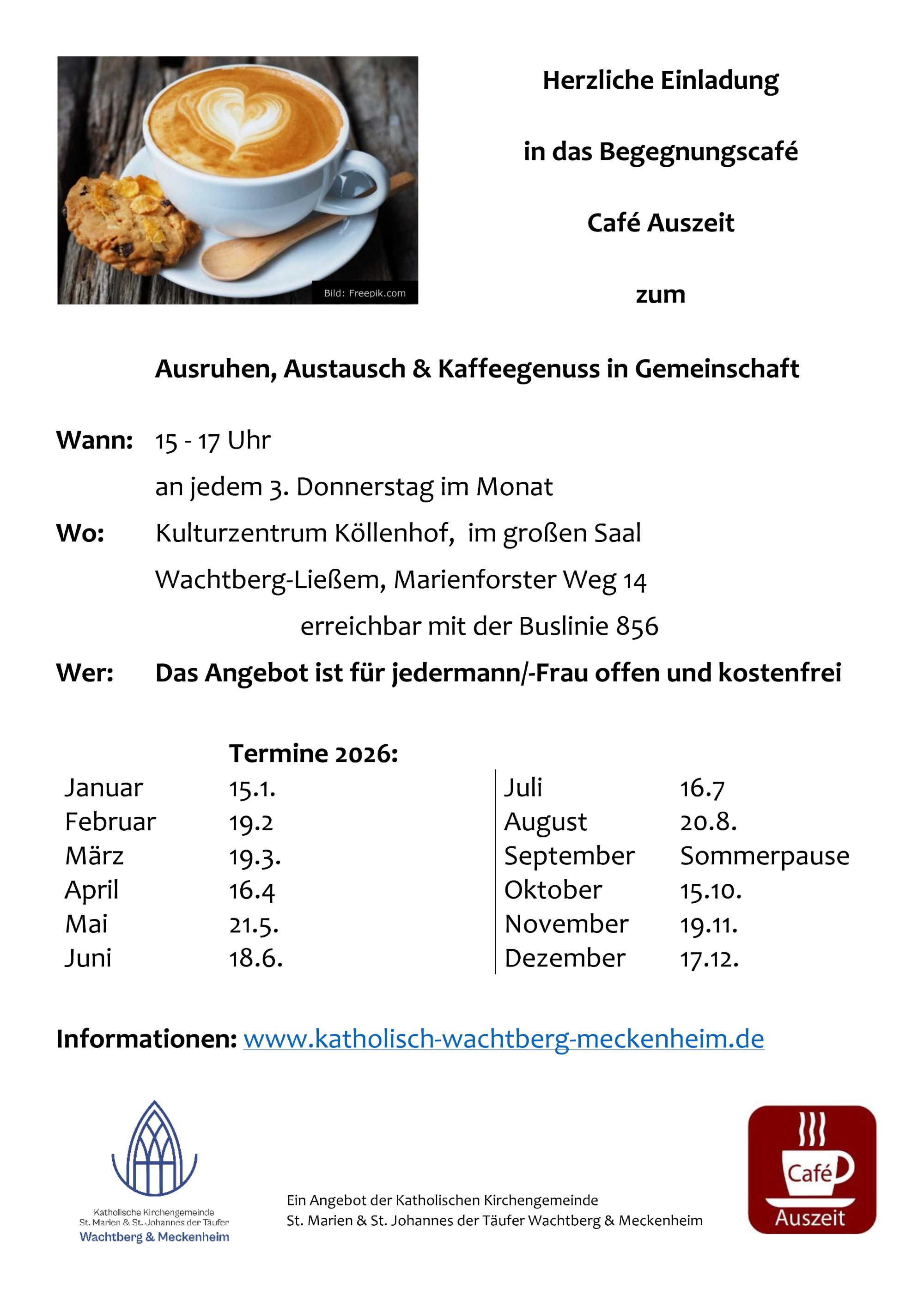 Cafè Auszeit Plakat 2026