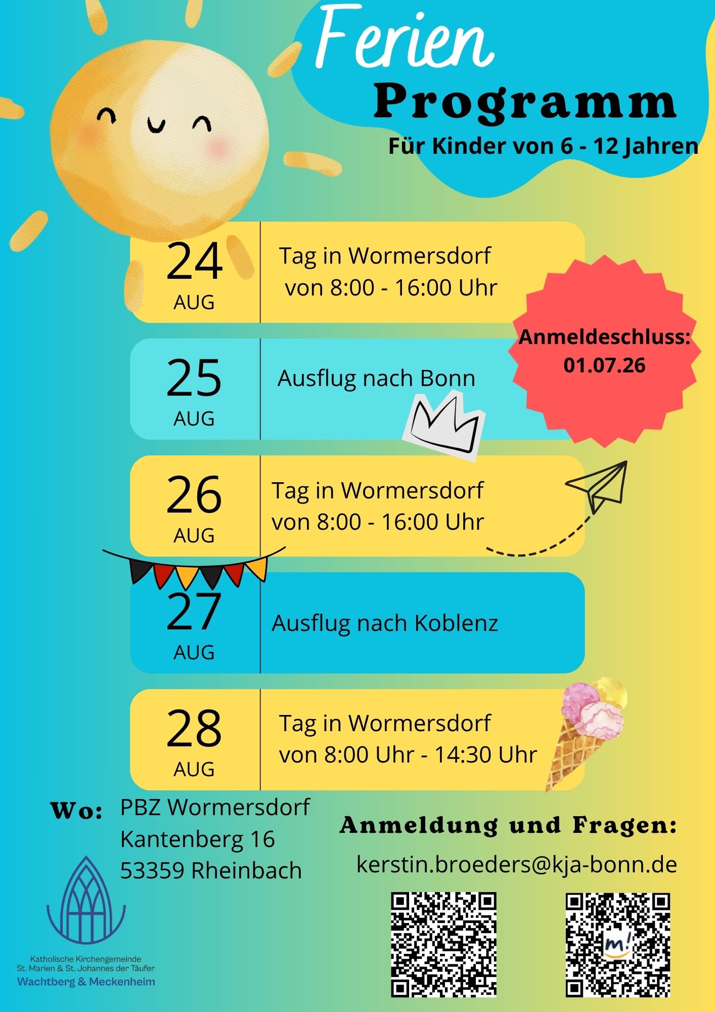 Flyer Sommerferienbetreuung 2026