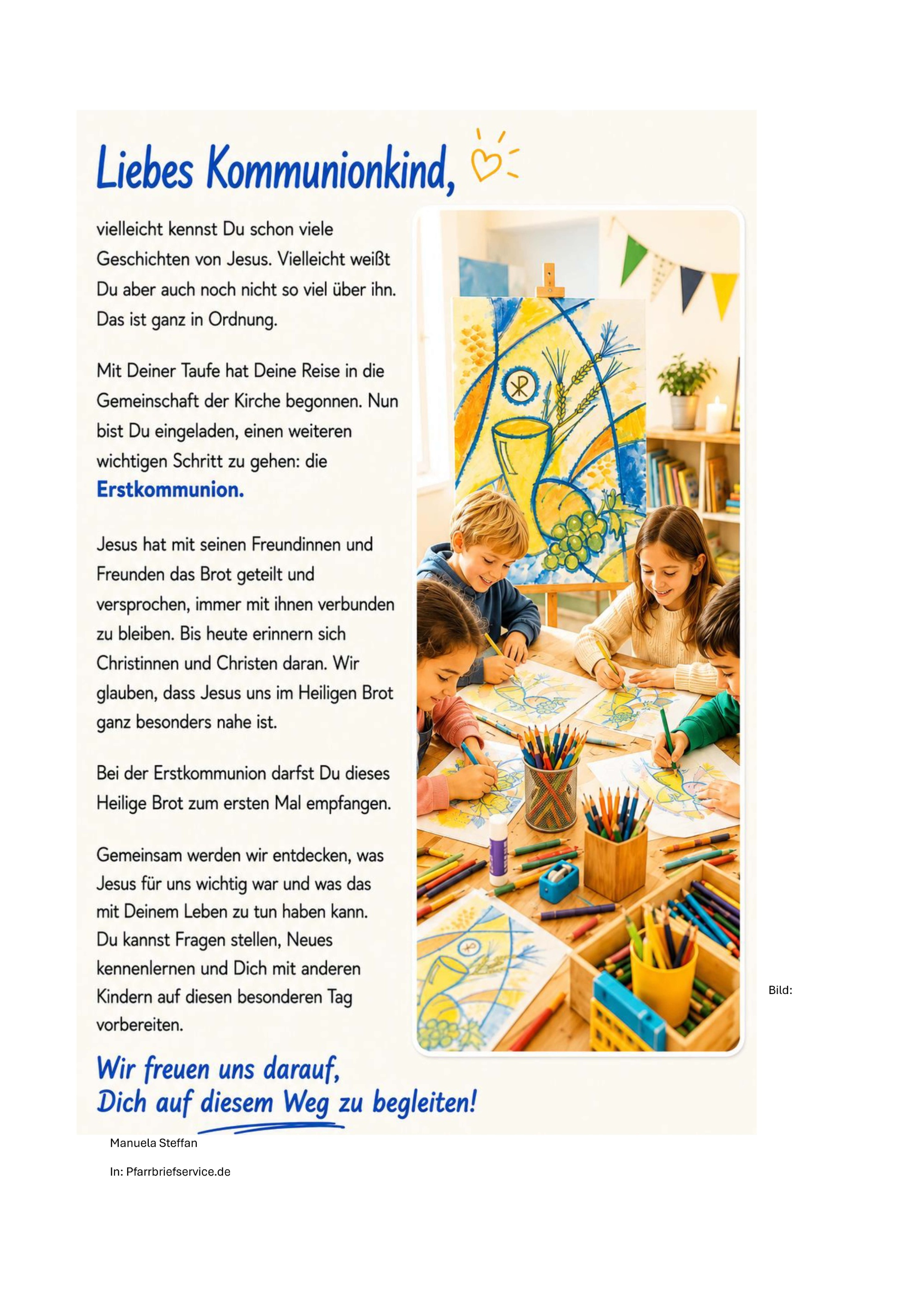 Information Erstkommunion